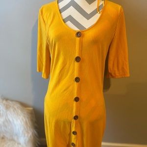 Button down bodycon dress